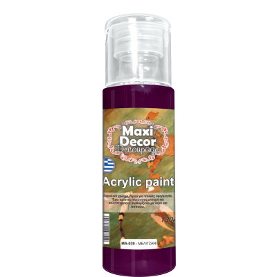 Ακρυλικό Χρώμα 130ml Maxi Decor Μελιτζανί MA039_MA039130